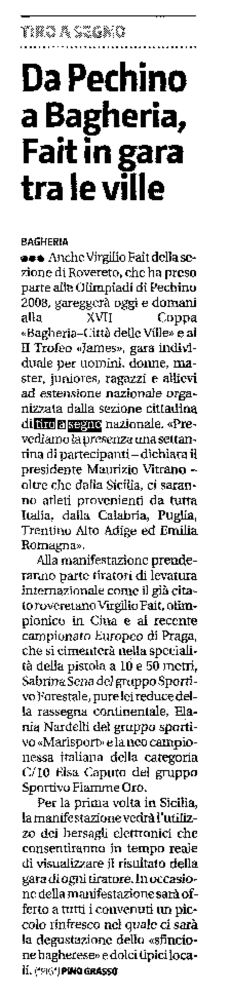 Ritaglio stampa: Articolo gds del 28 marzo 2009