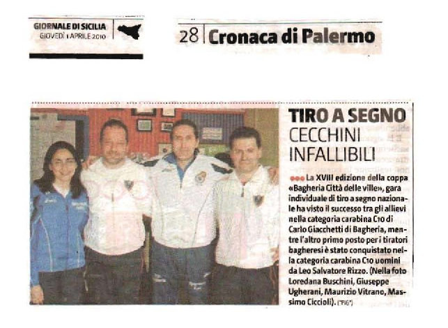 Ritaglio stampa: Articolo del GDS del 01 aprile 2010